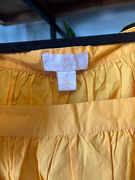 Rachel Parcell Tiered Cotton Poplin Ruffle Sleeve Midi Dress | Size 12 - Picture 3 of 6